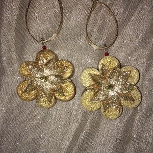 Poinsettia Wine Cork Ornaments (set of 2)